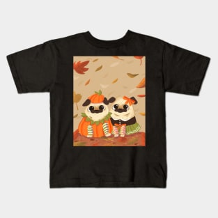 Pumpkin Pug Kids T-Shirt